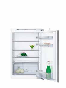 FreshSafe KI1212F30 EAN 4242004184249 FRIGORIFERO MONOPORTA INTEGRABILE CON CERNIERE PIATTE u Capacità netta totale 144 litri u 1 cassetto FreshSafe - il posto ideale per riporre frutta e verdura u