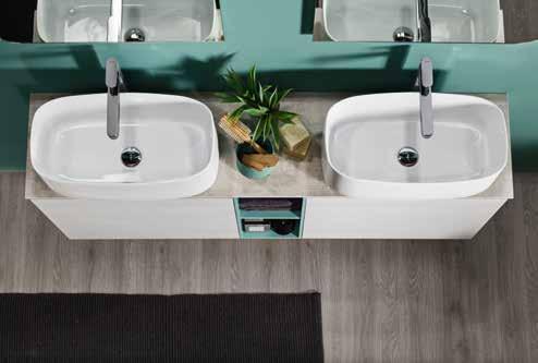 The twin basins double the utility of this unit, and the practical features in