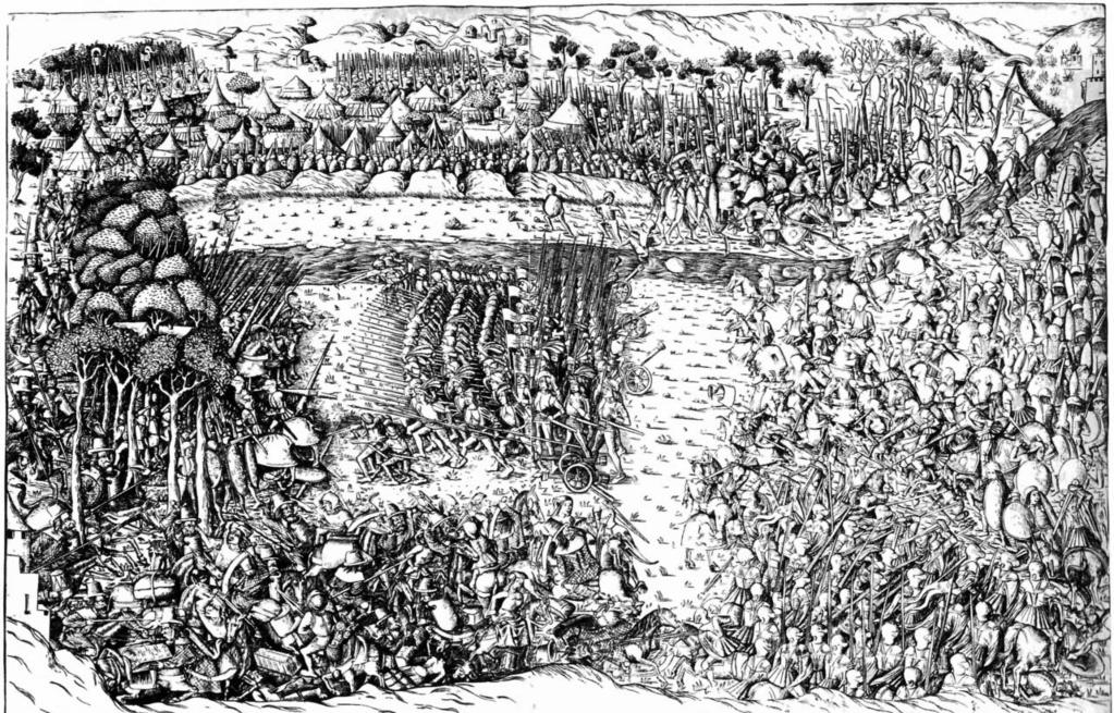 Stradioti veneziani alla battaglia di Fornovo (1495). Incisione francese, inizio XVI sec. dente nella composizione delle truppe assegnate a Bertoldo d Este nella campagna di Morea del 1463.