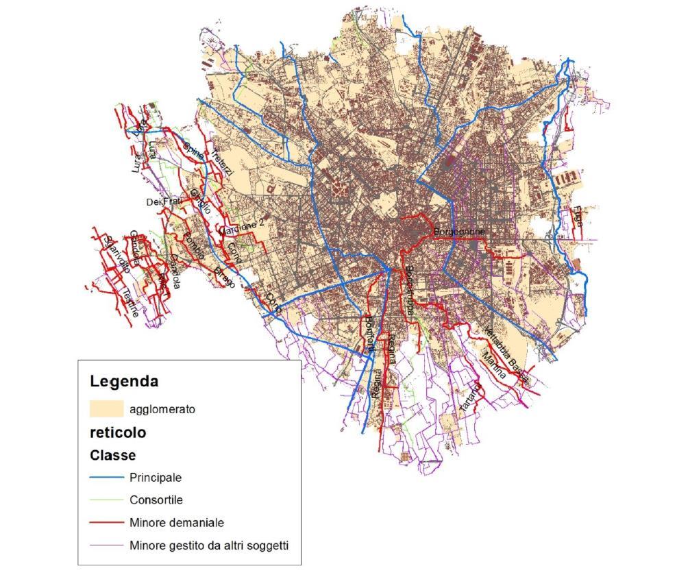 IL DRENAGGIO URBANO DI MILANO Lunghezza: > 200km Reticolo Idrico Principale: definito dalla D.G.R. n. 8/8127 del 2008 Canale Dev.