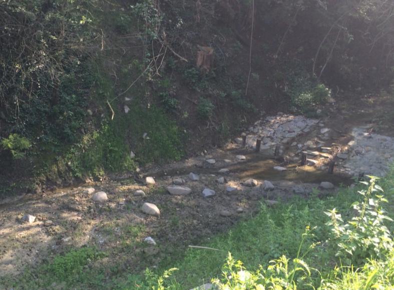 Rampa in massi su briglia esistente Attività C.