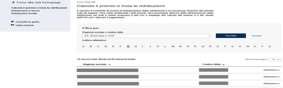 Per procedere alla compilazione dei dati necessari all inoltro della dichiarazione salari, è necessario che i codici ditta di interesse siano stati precedentemente inseriti in delega tramite l