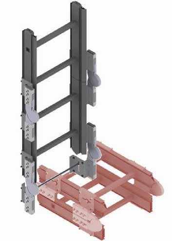 Scala SAL023 sezione pieghevole - Ideale per l accesso a vasche e pozzi: ruotando la sezione pieghevole posizionata sulla parte superiore della scala e portandola in posizione verticale, si può