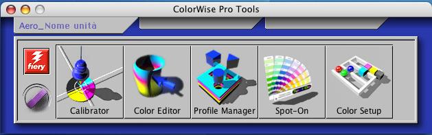 SPOT-ON 75 PER AGGIUNGERE UN NUOVO COLORE SOSTITUTIVO E SPECIFICARE IL NOME-VALORE PER LA SOSTITUZIONE 1 Avviare ColorWise Pro Tools e collegarsi a Fiery PRO 80 /S450 Color Server.