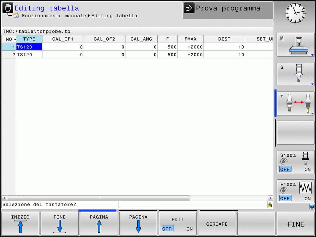 17 Cicli di tastatura: funzioni speciali 17.5 Visualizzazione dei valori di calibrazione 17.