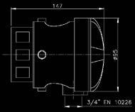 Ex d IIC T6 Gb Ex tb IIIC T85 C Db ATEX EN 60079-0, EN 60079-1, EN 60079-31 ed alla DIRETTIVA EUROPEA Temperatura Ambiente -20 C + 40 C -50 C + 50 C estesa IP66 ilettaturi imbocchi EN 10226 (Gk) Lega