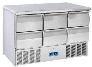 MODEL MODELLO CRD 92A CRD 94A CRD 96A GN1/1 refrigerated saladette with stainless steel top Saladette refrigerata GN1/1 con top inox Stainless steel exterior and interior Corpo esterno e interno in