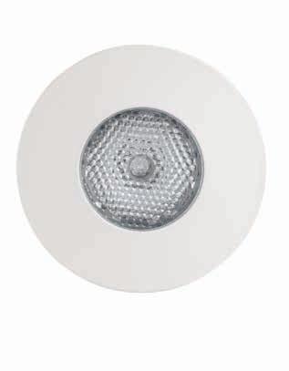 LED spotlight for indoor or outdoor installation. Suitable for wall, ceiling or floor installation. 9010 white polyester painted aluminium front and aluminium dissipator.