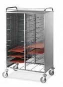 Carrelli Inox Carrello portavassoi universale - guide in filo GN U 52x60xh.159 per 10 VASSOI 52x60xh.183 per 12 VASSOI 95x60xh.159 per 20 VASSOI 95x60xh.183 per 24 VASSOI 138x60xh.