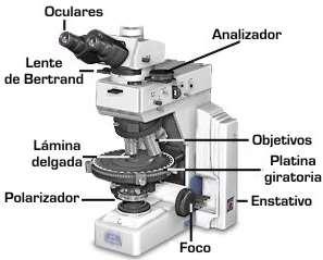 Esame Microscopico si preparano dei provini dalla roccia campione e si esaminano con