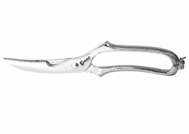 taglio > molla esterna FORBICI - CUCINA - KITCHEN SCISSORS Descrizione 223901 CROMATO 250 265 6 8033116545365 14,77 223901I INOX 250 260 6 8033183552198 20,89 2240 Trinciapollo con lame dentate per