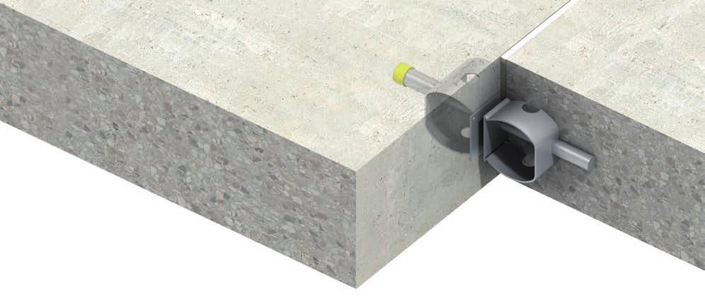 Guaina Ancon HLD Con il concepimento degli spinotti Ancon in due parti la posa e l orientamento sono facili da garantire Spinotto Ancon HLD Giunti di dilatazione standard Soletta Spinotto Parete