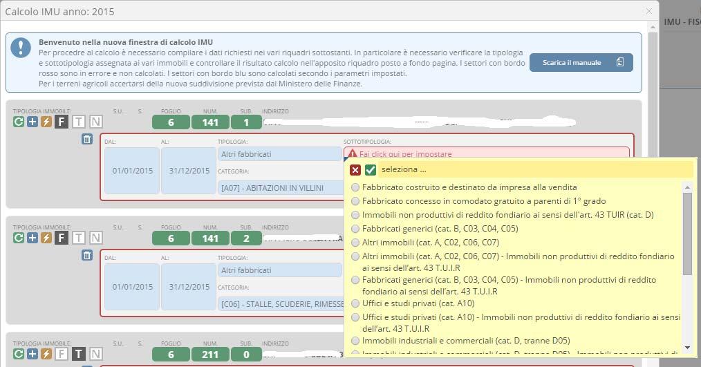 Il precompilato rispondente alle condizioni patrimoniali del contribuente si ottiene tramite la selezione dell aliquota di calcolo mediante l indicazione interattiva della corretta