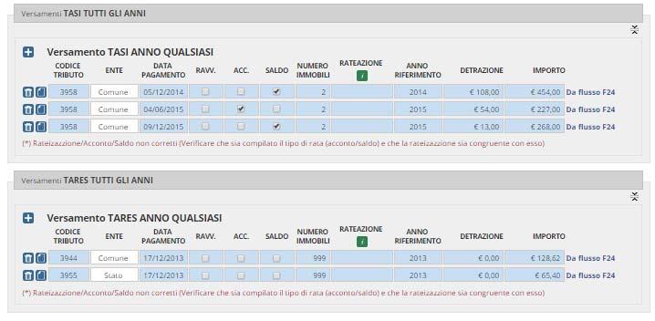 In caso di pagamento non presente, il contribuente può aggiungere al sistema gli estremi del proprio versamento mancante e copia dello stesso.