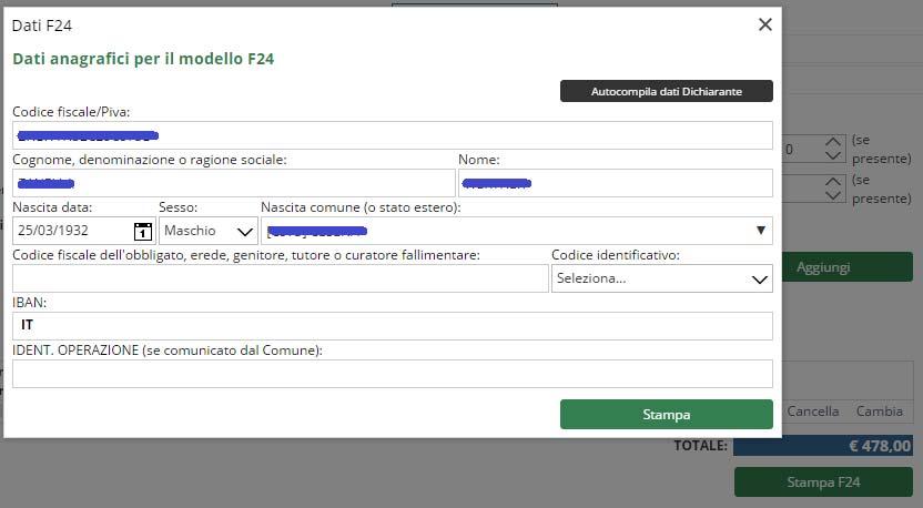 Detrazione (se presente) Numero di Immobili Completata l inserimento dei dati, con il pulsante la procedura predispone il calcolo e lo rende visibile nella sottostante tabella: Qualora si debbano