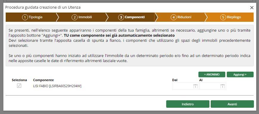 già stata correttamente pagata la quota variabile, dalla maschera precedente è possibile escludere il ricalcolo della quota variabile previa selezione della voce Escludi quota variabile dalle tariffe.