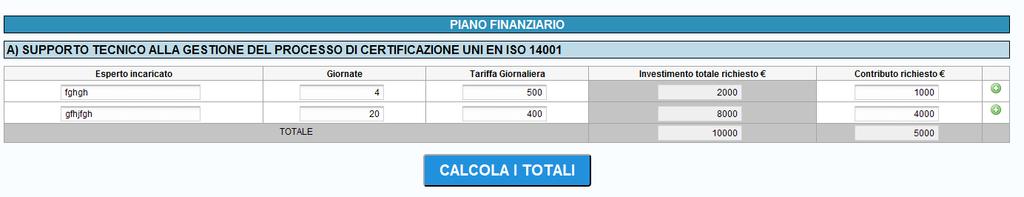 Sezione Quadro Economico La sezione quadro economico è identica per il capofila e per i partner del progetto, il capofila ha però una scheda in più: la scheda riepilogo quadro economico che riepiloga