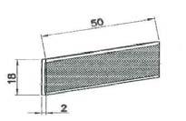 20 anodizzato 8 019526 01756 2 652V Portatelo velcrato con velcro gancio PVC mt. 100 lungh. mt. 4 - h. mm.