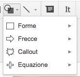 sugli appositi tasti e scegli forme,