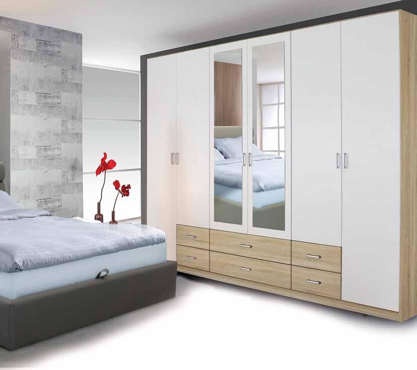 -30% fino al 643, * armadio 379, LETTO, 160x2 cm, pelle sintetica grigia, incl.