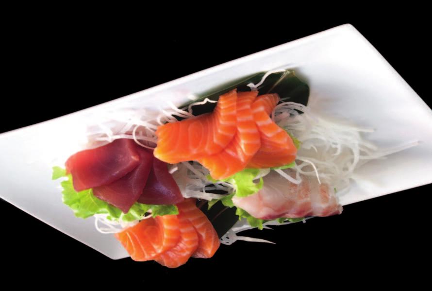 pieces of salmon sashimi 12,00