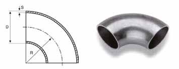 Curva metrica 90 da tubo saldato spessore 2 Riduzione concentrica da tubo saldato MATERIALE: AII 304L / W.1.