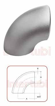 AME B16.9 Curve 90 Raggio = 1 AME B16.9 Riduzioni concentriche CURVE 90 RAGGIO = 1 CURVE 90 RAGGIO = 1 RIUZIONI CONCENTRICHE RIUZIONI CONCENTRICHE x pess. imensioni Peso Kg/pz. A x pess.