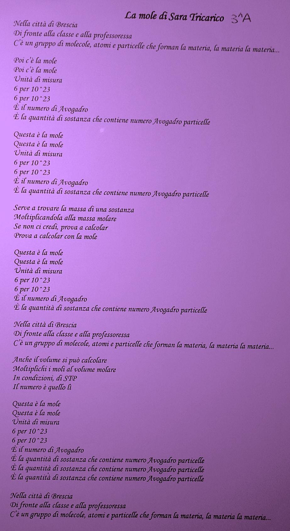 LA CANZONE DELLA MOLE Partendo dalla canzone I Watussi di Edoardo Vianello è stato scritto un nuovo testo con tema la mole, sulla base della musica della canzone.