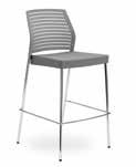 frame and is available in the version with polypropylene backrest and padded seat,