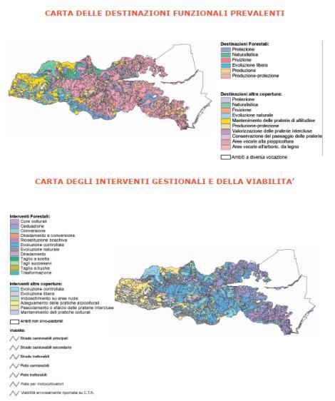 Standard - scenari funzioni-destinazioni prevalenti e potenzialità gestionali per i boschi LOMBARDIA PIF piano