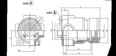 USTODIE PE PPEHITUE / STUMENTI SO E Ø ØF ØI ØL ØD Ø H M G SHEM DEGLI IMOHI F D L FL M T FT W F odice Grandezza Ø NPT Dimensioni esterne mm (*) ØD E Dimensioni interne mm ØF G(*) H pp.