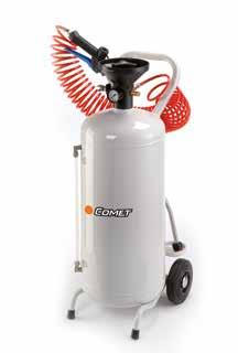 24 lt INOX 24 lt 50 lt GENERAL FEATURES CARATTERISTICHE GENERALI Filled with liquid and loaded with air at 6 bar, they work automatically without having to be connected continuously to compressed air.