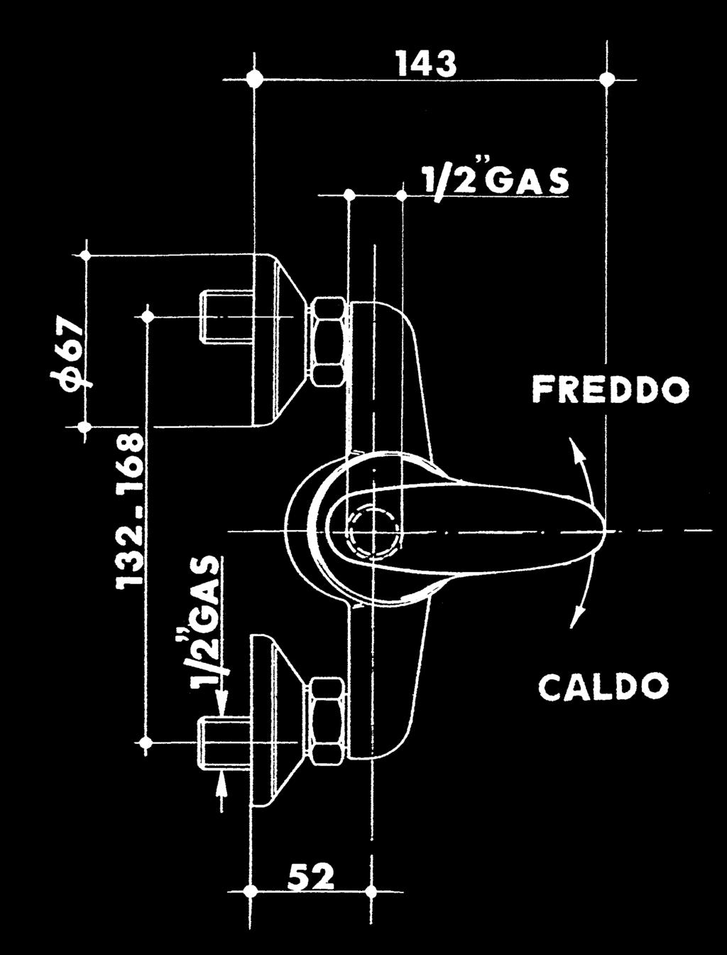 push-button diverter, spout and shower set.