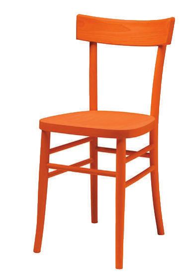 finiture e colori. Wooden chair available in various finishes and colors.