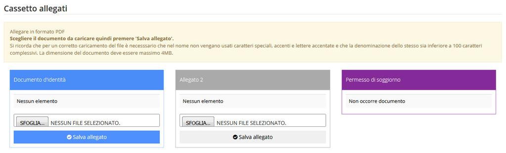 Si aprirà una nuova schermata che informa che i dati sono stati salvati con successo.