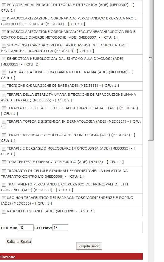 Se invece siete dell ordinamento 509 compaiono tutte le ADE degli anni passati e quelle di quest anno dell anno a cui siete iscritti.