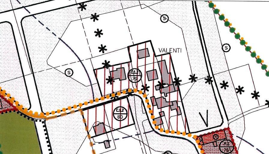 n. 3 Località: Mottinello Ubicazione: Via Valenti Scheda Norma 3 Situazione ex post (P.I. variante) Superficie territoriale zona C1.