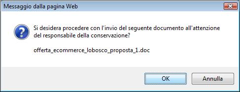 in oggetto nell area di conservazione mediante un apposita funzione come rappresentato nella figura