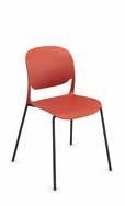 Colour, ease, comfort: this chair comprises many virtues, due to its clean broad structure, available in white, black, dark blue,
