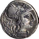 Autorità : L. MINVCI Zecca: Roma Metallo: Argento Nominale: Denario Cronologia: 133 a.c. Bibliografia: RRC 248,1.
