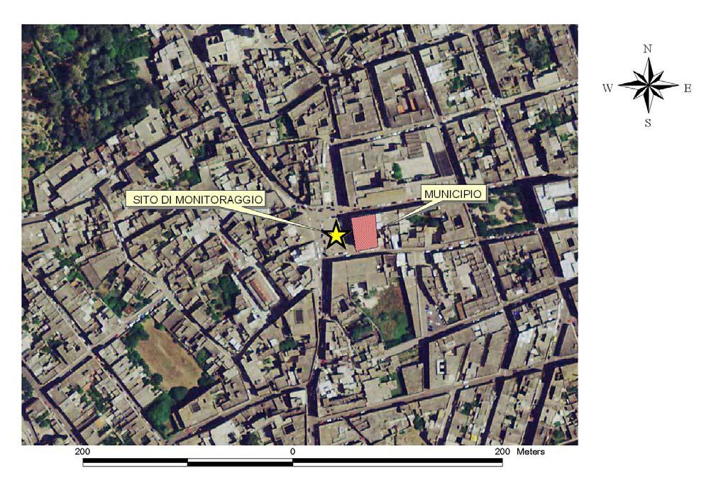 1. Sintesi della Relazione Tecnica 1.1 Sito di monitoraggio Il laboratorio mobile è stato posizionato in P.za Aldo Moro.