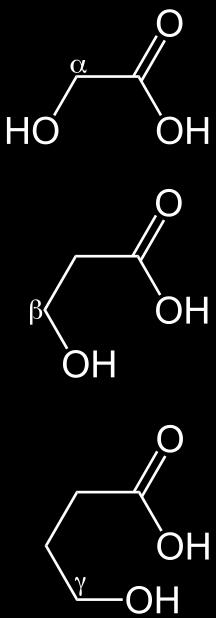 Idrossiacidi In generale gli idrossiacidi sono caratterizzati da un gruppo