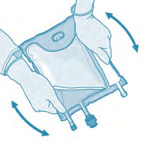 Orientare la sacca in modo che il compartimento contenente l emulsione lipidica sia il più vicino all operatore e arrotolare la