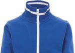 Children s sweatshirt with full, contrasting coloured plastic SBS zip with double metal pull.