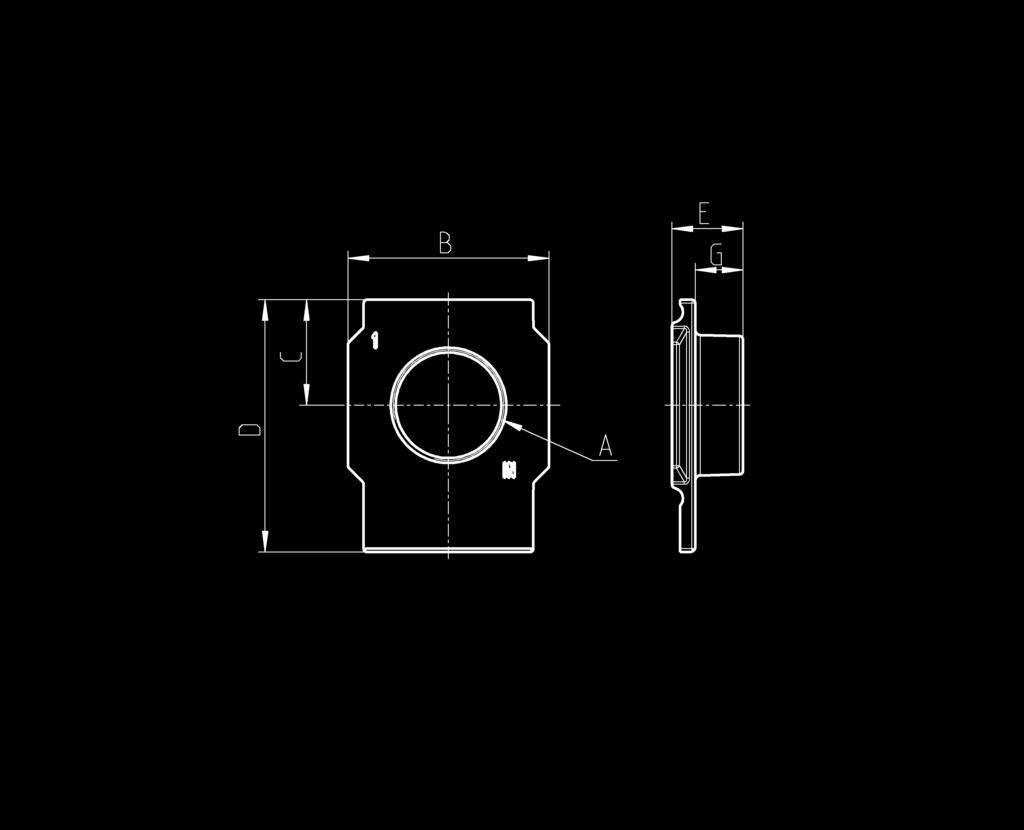 Kit morsetto rapido con staffe per parete - taglia Il Kit MX-Y comprende: 1 morsetto rapido a parete, 1 O-ring 8X2,8 **, 2 dadi quadri M6, 2 viti M6x75.