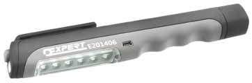 Illuminazione E201406 Lampada a penna ricaricabile USB 6 led SMD ad alte prestazioni + 1 led sull estremità. Luminosità (funzione lampada): 45 lumen/125 lux.