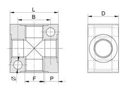 Tappo indicatore livello visivo (alluminio) Visual level indicator (aluminium) Code F E P CH Gr.