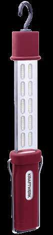 Art. 32011UV Lampada portatile con 16 LED + 9 LED UV Con 16 LED laterali e 9 LED UV posti nella testa lampada, corpo esterno in alluminio leggero e