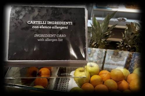 In caso di alimenti serviti dalle collettività, è