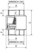 Suitable also for fuel use and seawater. 606VAL1320312 1/2 13 24 30 57 137 606VAL1320334 3/4 13 30 38 59 209 606VAL132031 * 1 14 37 46 63 291 606VAL13203114 1.1/4 13 47 56 63,5 431 606VAL13203112 1.